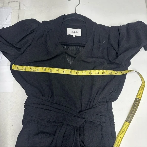 ba&sh ROBE ISEE Elegant BlackDress SIZE 0